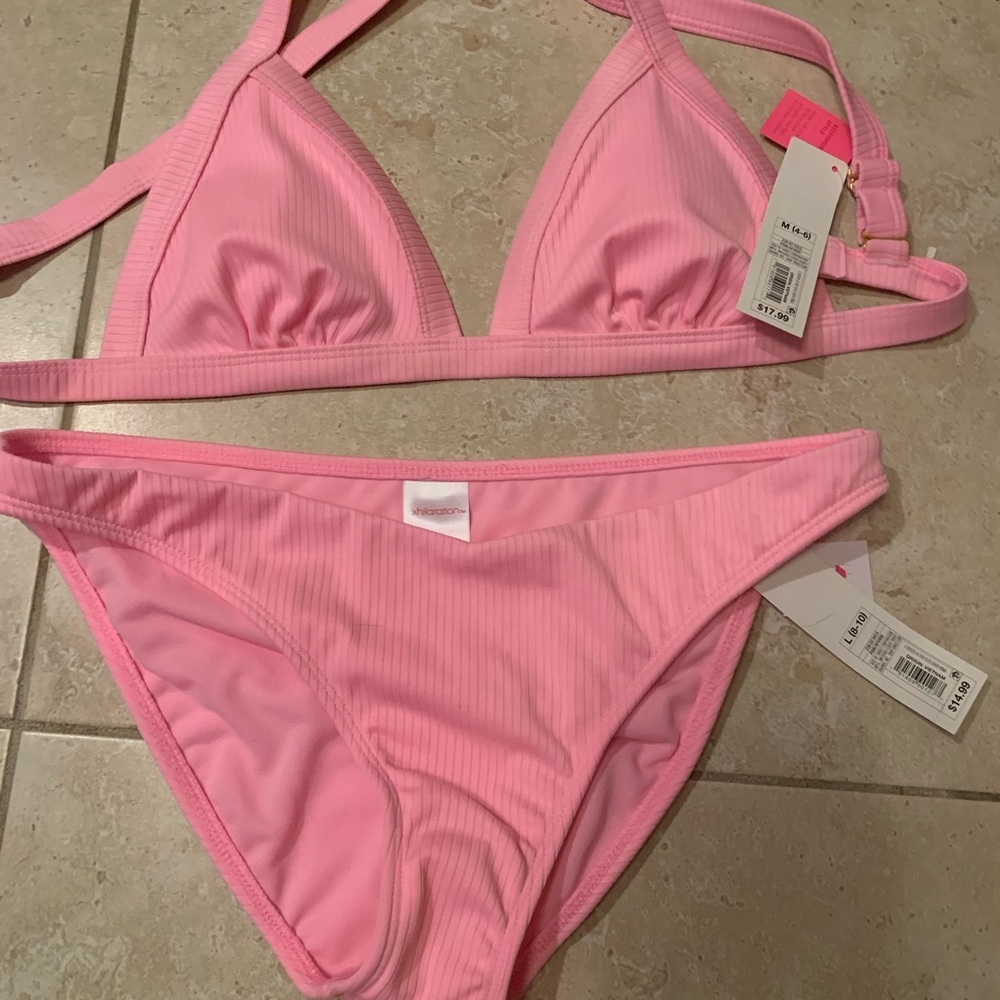 NWT pink xhilaration bikini